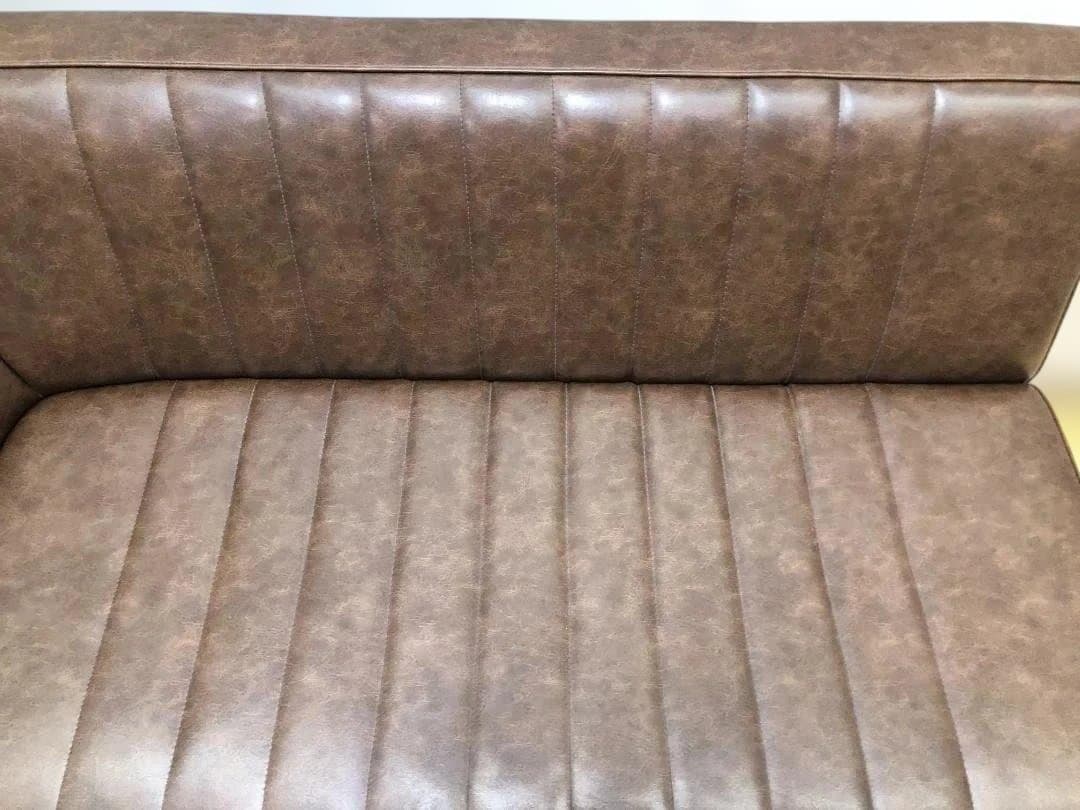 送料無料 2人掛けソファ レザー調 142cm 有名ショップ購入 112925