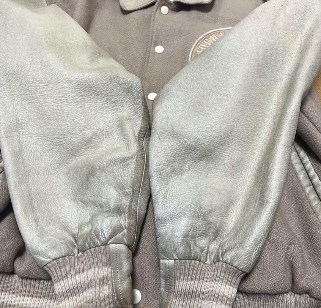 McGREGOR マックレガー スタジャン 袖レザー 刺繍ロゴ 中綿 メンズ L