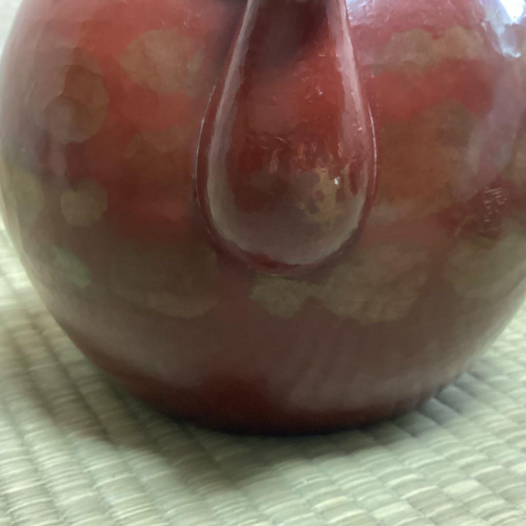 玉川堂製　槌目漆塗り銅薬罐