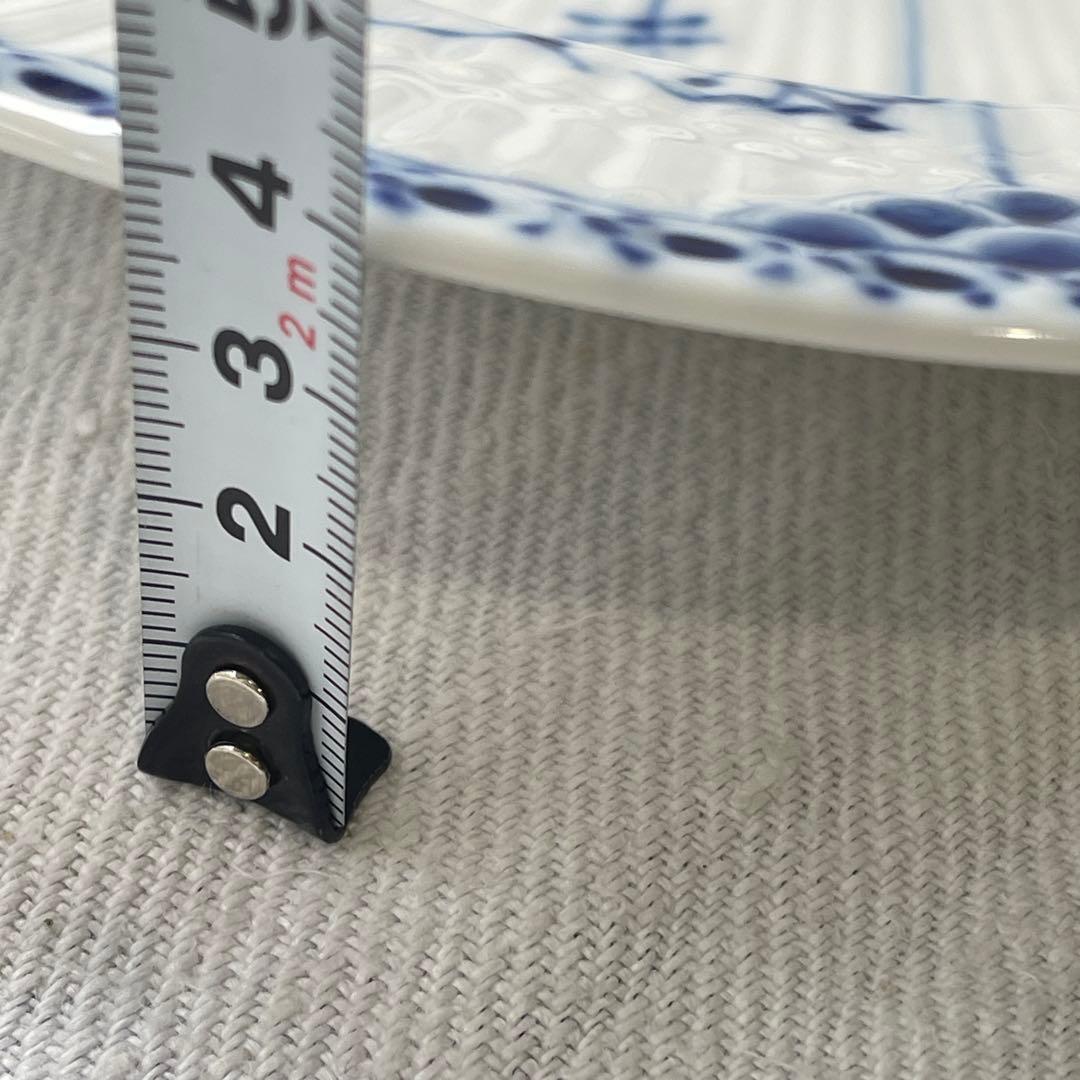 ロイヤルコペンハーゲンブルーフルーテッドハーフレースディーププレート2枚25cm