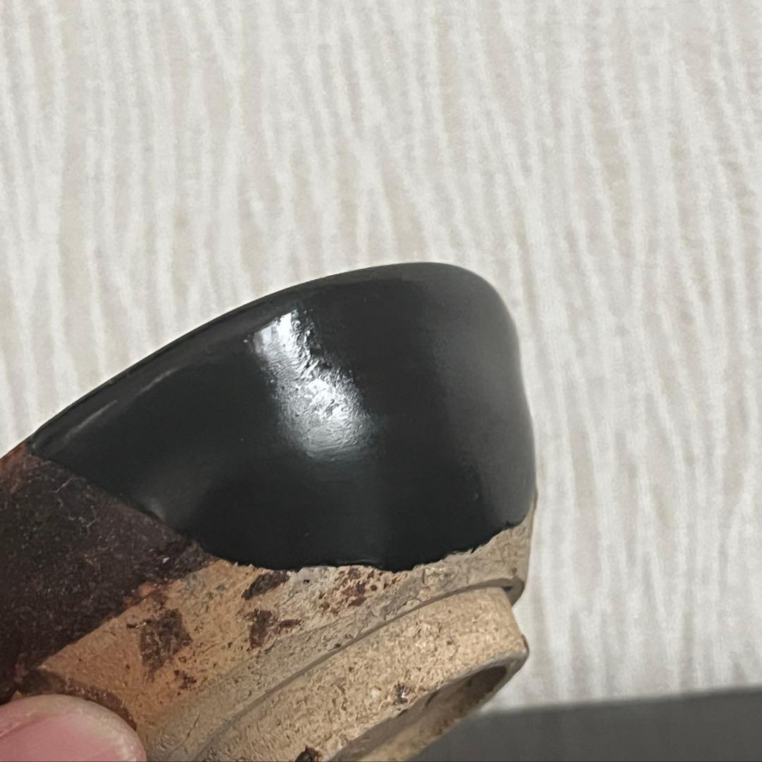 美濃鉄釉盃　江戸時代