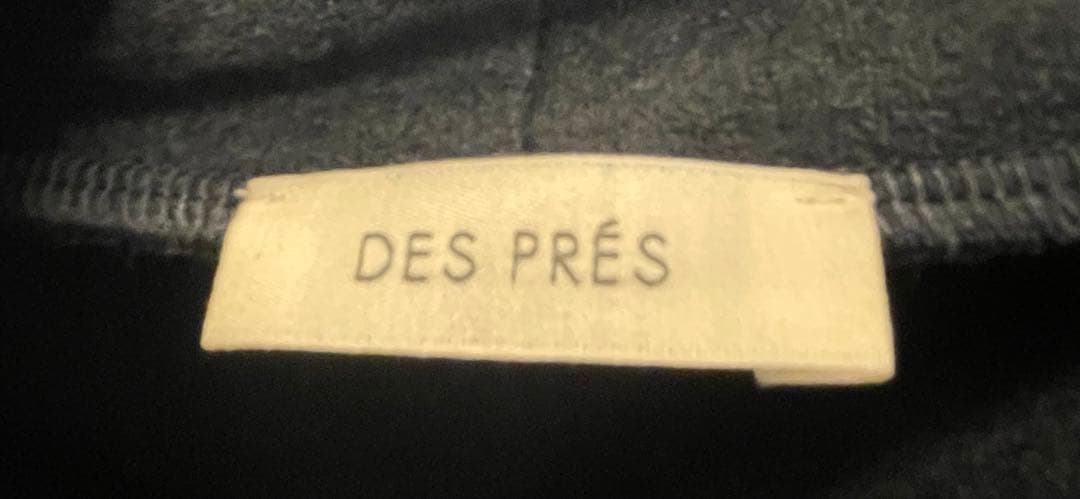 DES PRÉ ニットコンビネーション タートルネックプルオーバー　ネイビー