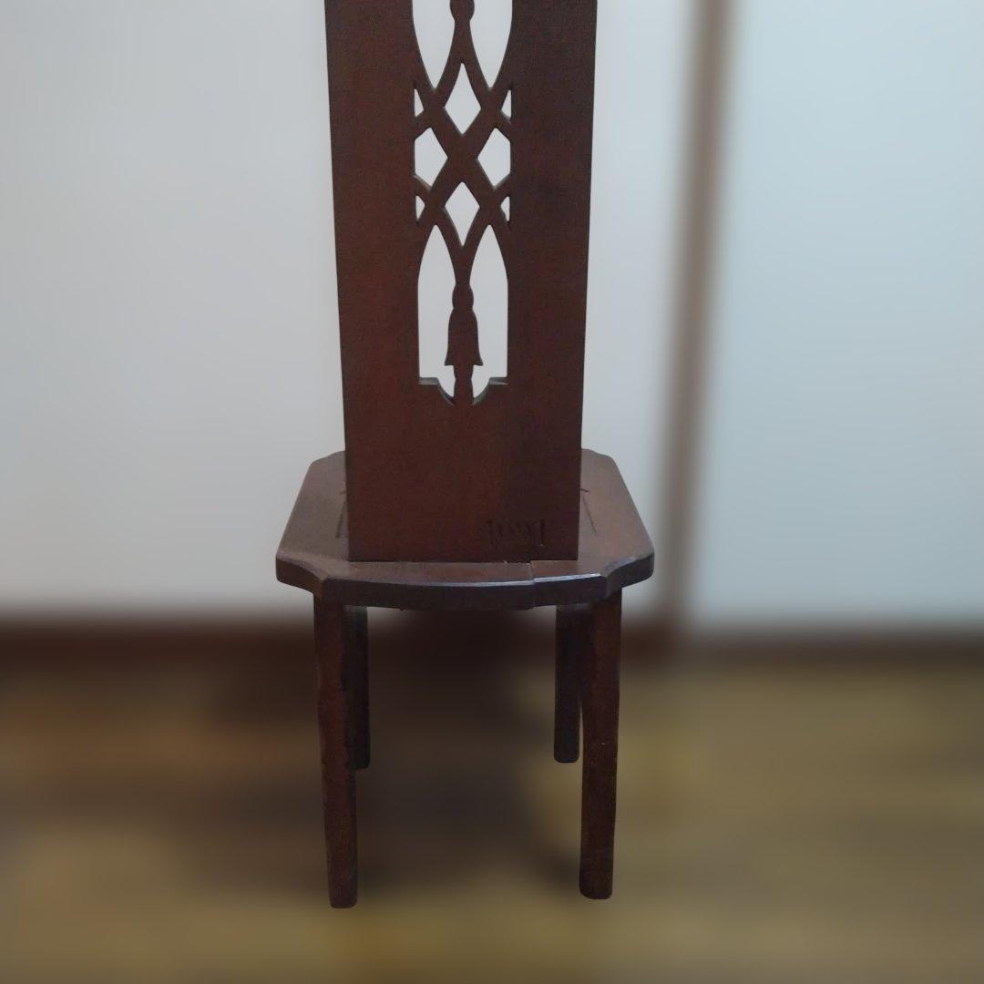 昭和　ヴィンテージ　アンティーク　木製　彫刻　椅子