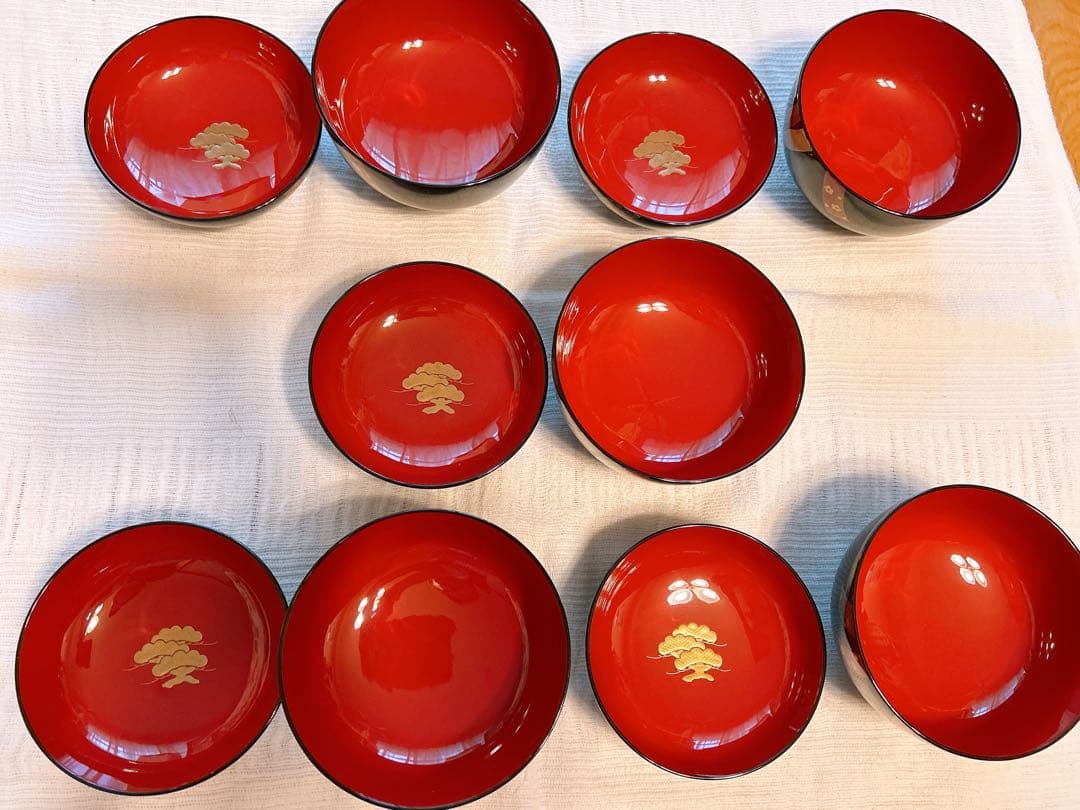 高級輪島塗　熨斗蒔絵　煮物椀五客