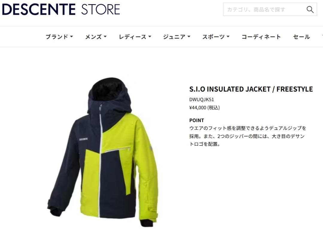 デサント スキーウェア 上下セット USED サイズ(Ｌ) 技術選着用モデル