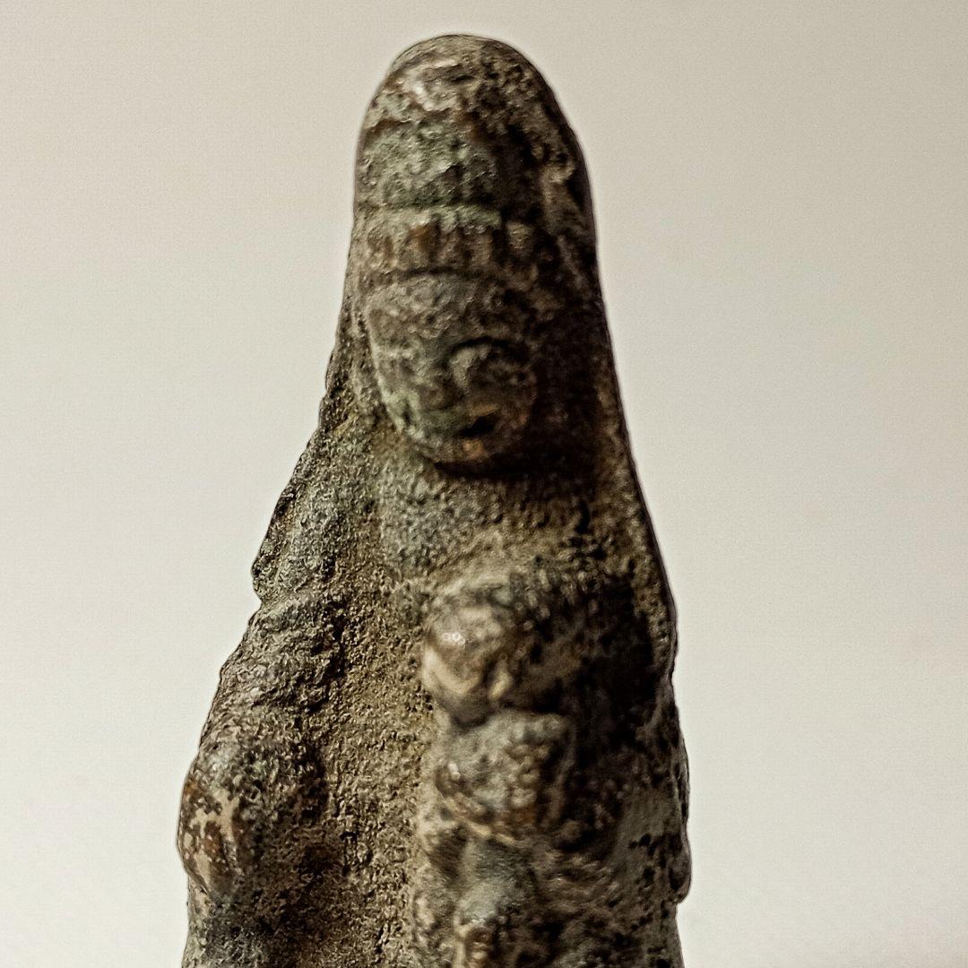 古銅　隠れキリシタン　マリア観音立像　【隠れ切支丹　豆仏　懐中仏　念持仏】