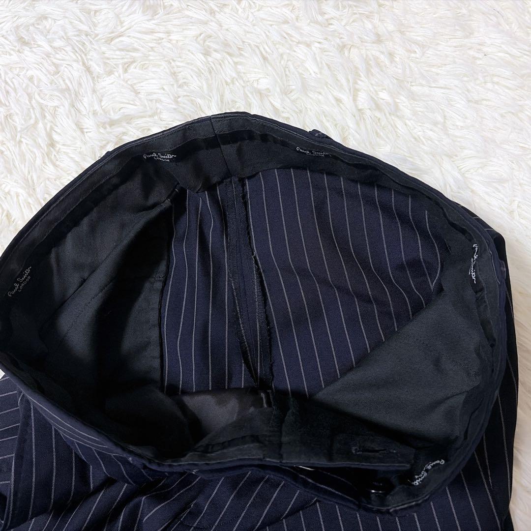 美品✨　ポールスミス　ロンドン　ストライプ　ネイビー　ゼニア　背抜き