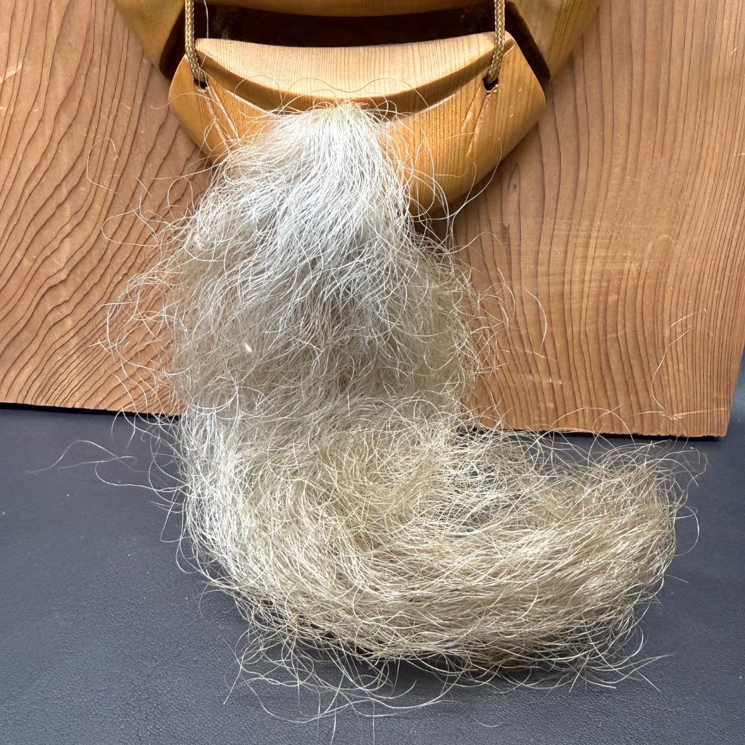 ◉Fc左1001 木彫 能面 翁 翁面 能楽 能 狂言 仮面 面 神聖 伝統的