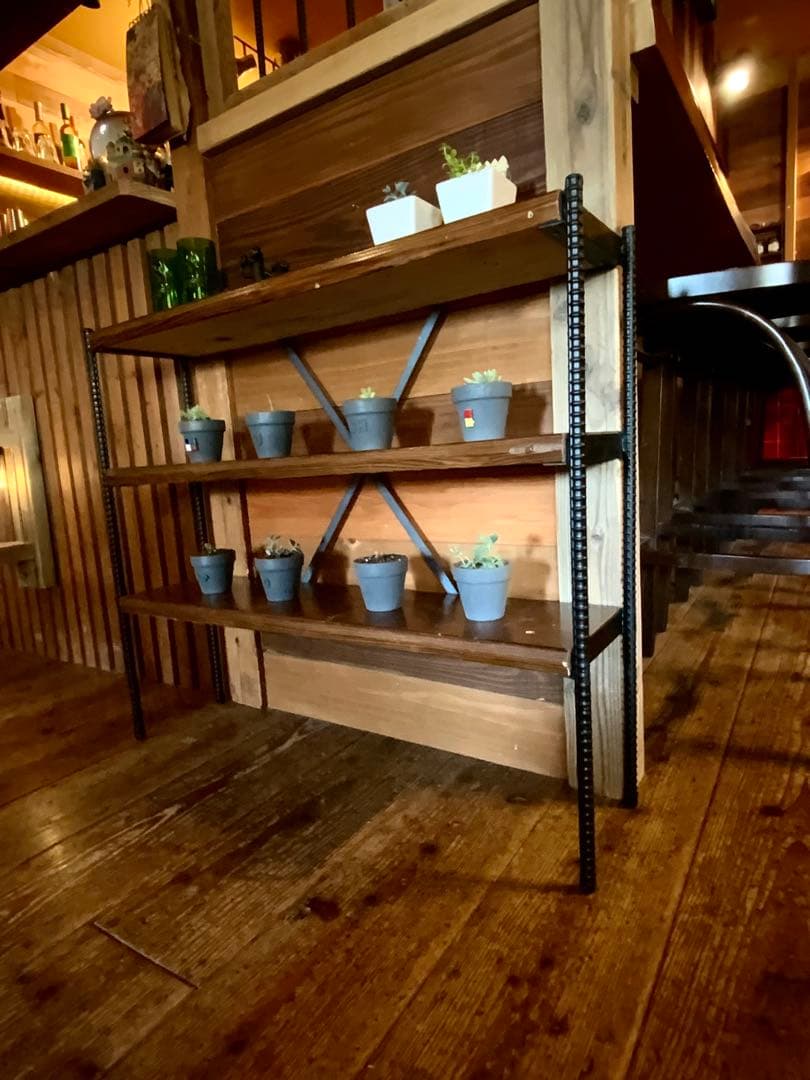 アイアン家具用　３段シェルフ　男前インテリア　棚板無しは7900円