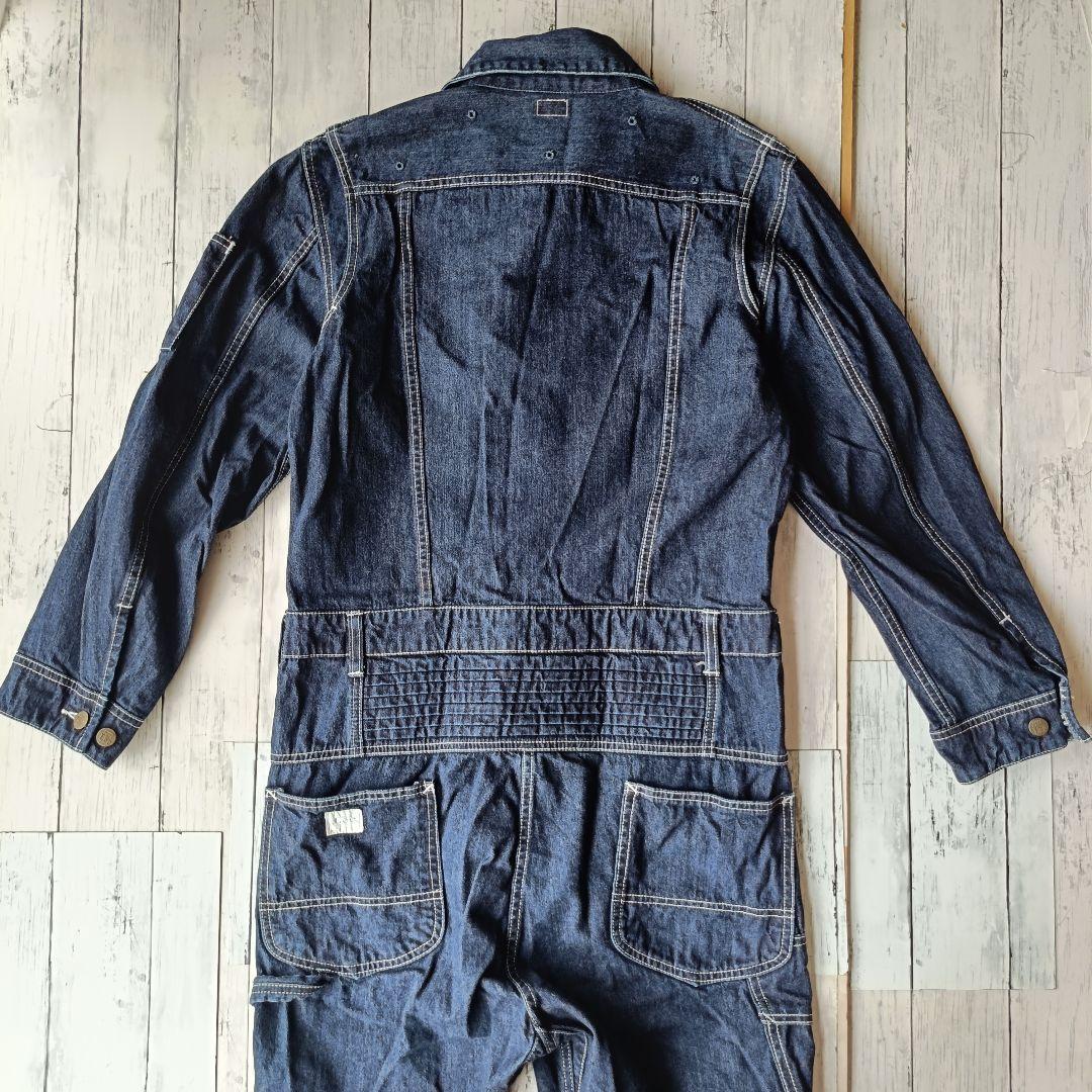 美品 Lee リー デニムつなぎ オールインワン 濃紺 M 復刻 ハウスタグ