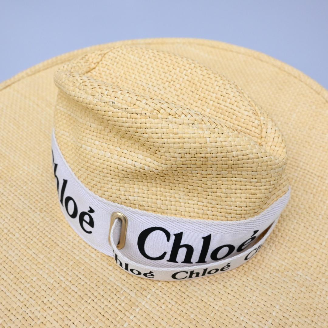 □ 45979★Chloe クロエ 帽子 ラフィア　ハット 麦わら帽子