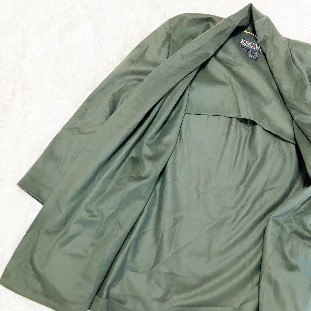 美品　エスカーダ　カシミヤ30% Lサイズ　グリーン　ジャケット　柔らか
