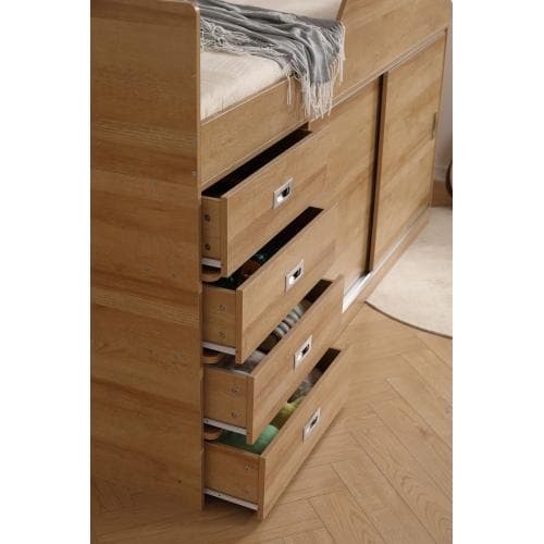 【マット付き】システムベッド ロフトベッド S 木製 高さ115cm シングル