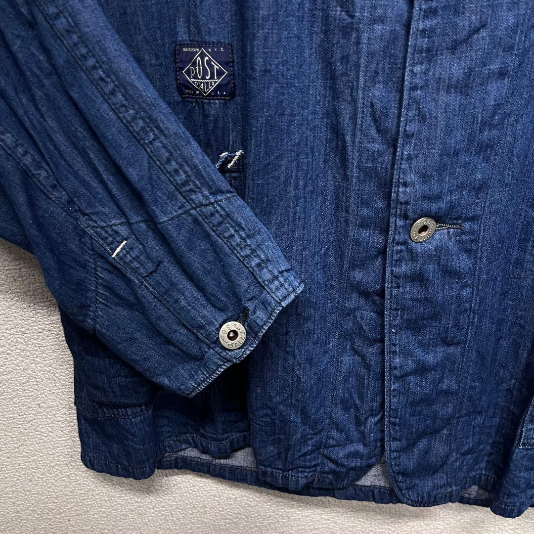 専用 ポストオーバーオールズ コットンシャンブレーカバーオール L