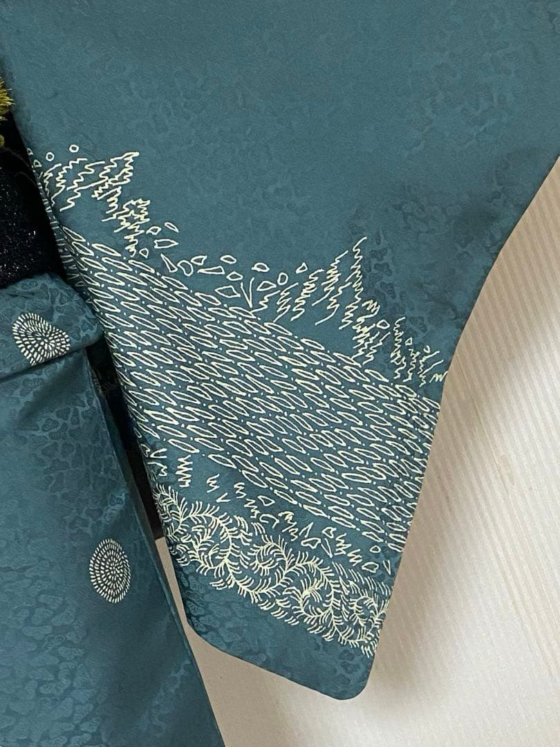 トールサイズ　付下げ　正絹　裄71 身丈174