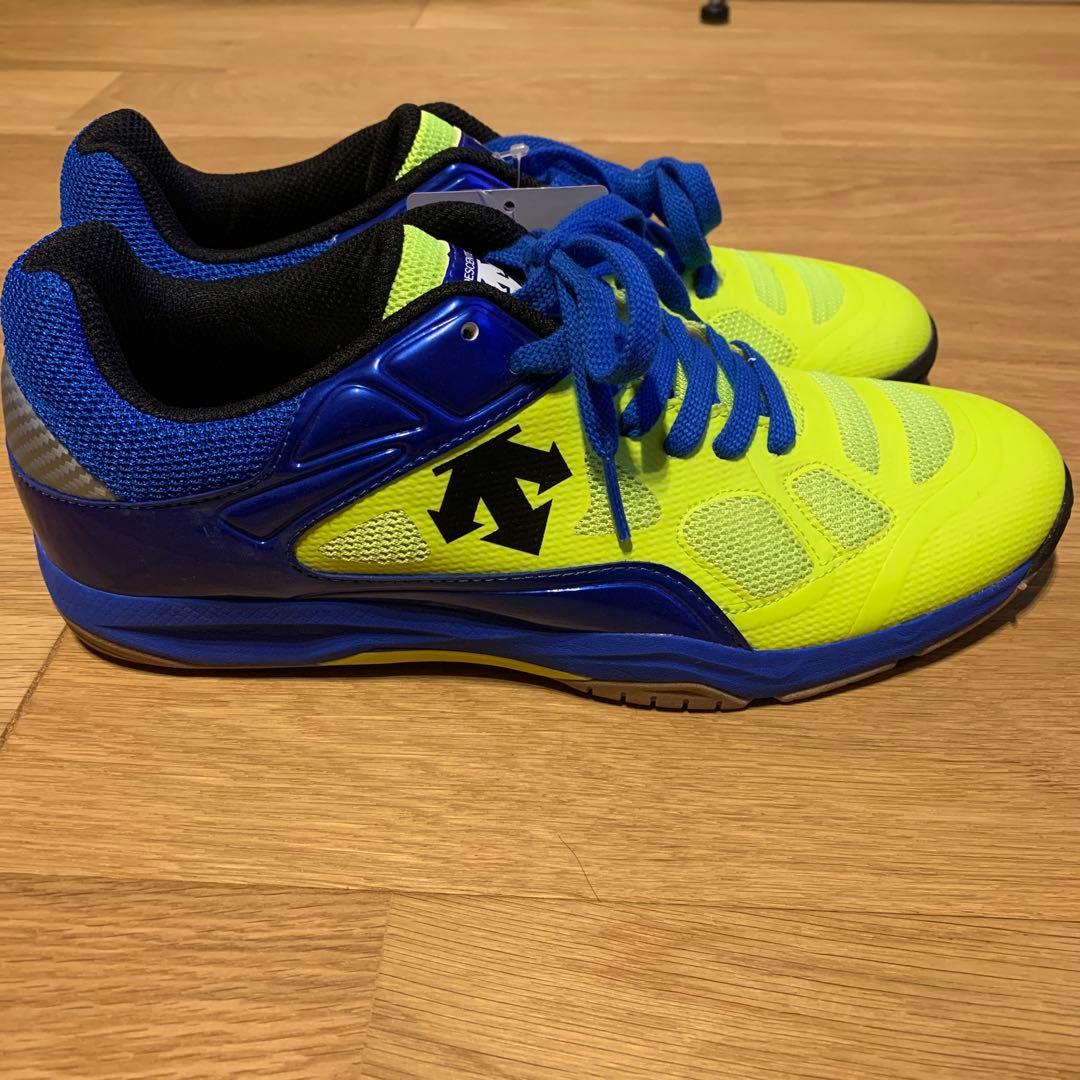 バレーボールシューズ 蛍光イエロー/青