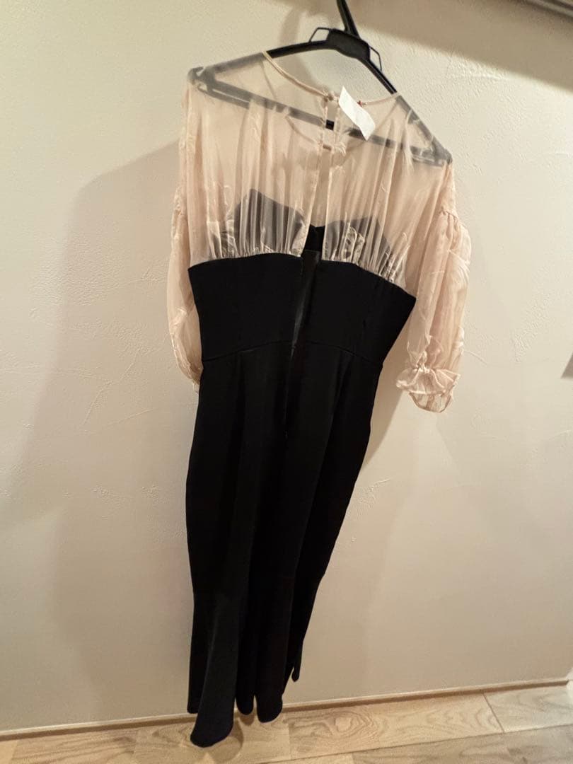 acka sheerpuffdress シアーパフドレス 黒 ブラック