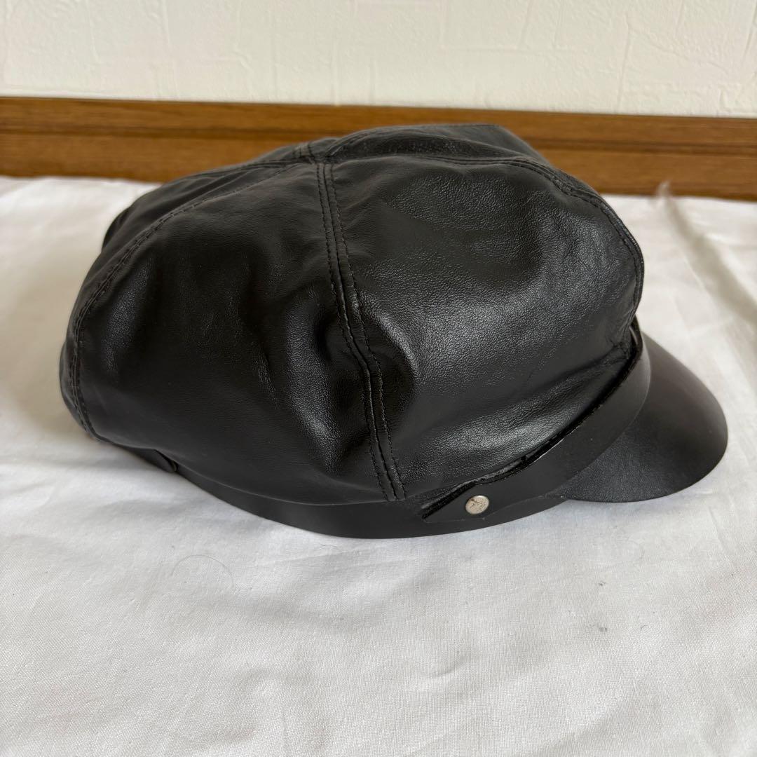 ビンテージ　レザーキャップ　キャスケット