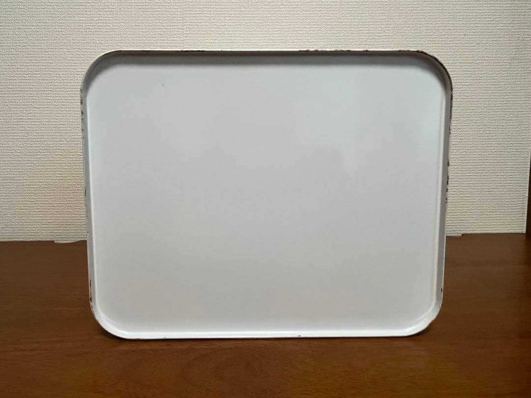 ⚫︎ マンハッタナーズ　ホーロー缶　L 収納　キャリー缶　ネコ　ホワイト