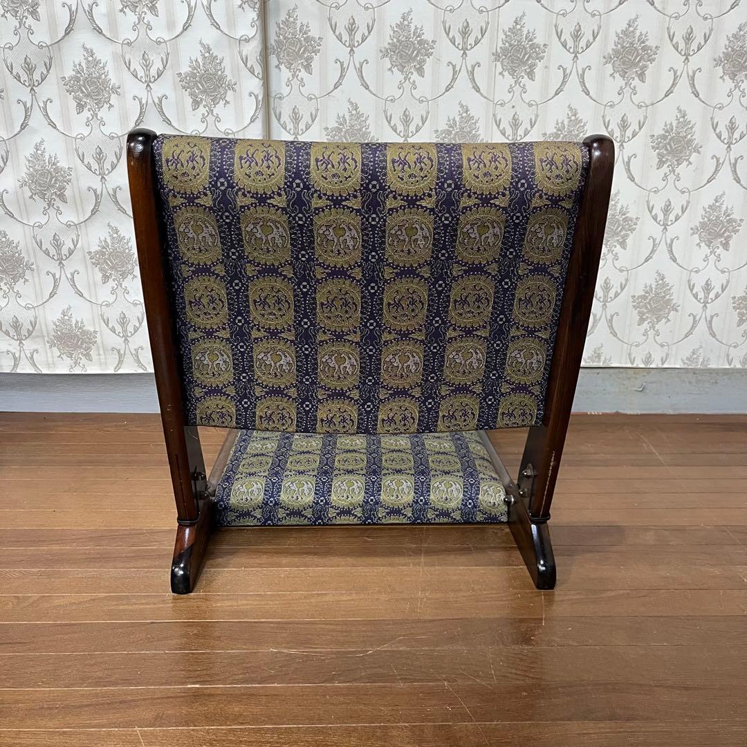 【アンティーク】昭和レトロ hikari 折り畳み座椅子 和風 座敷椅子 古道具