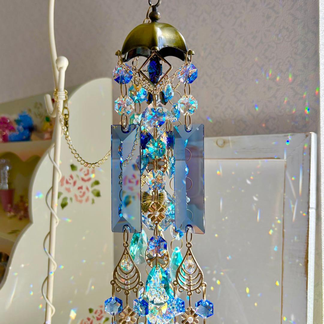 おばこ丸ミディアムサファイアシルバーグレイズ✩.*˚七夕サンキャッチャー