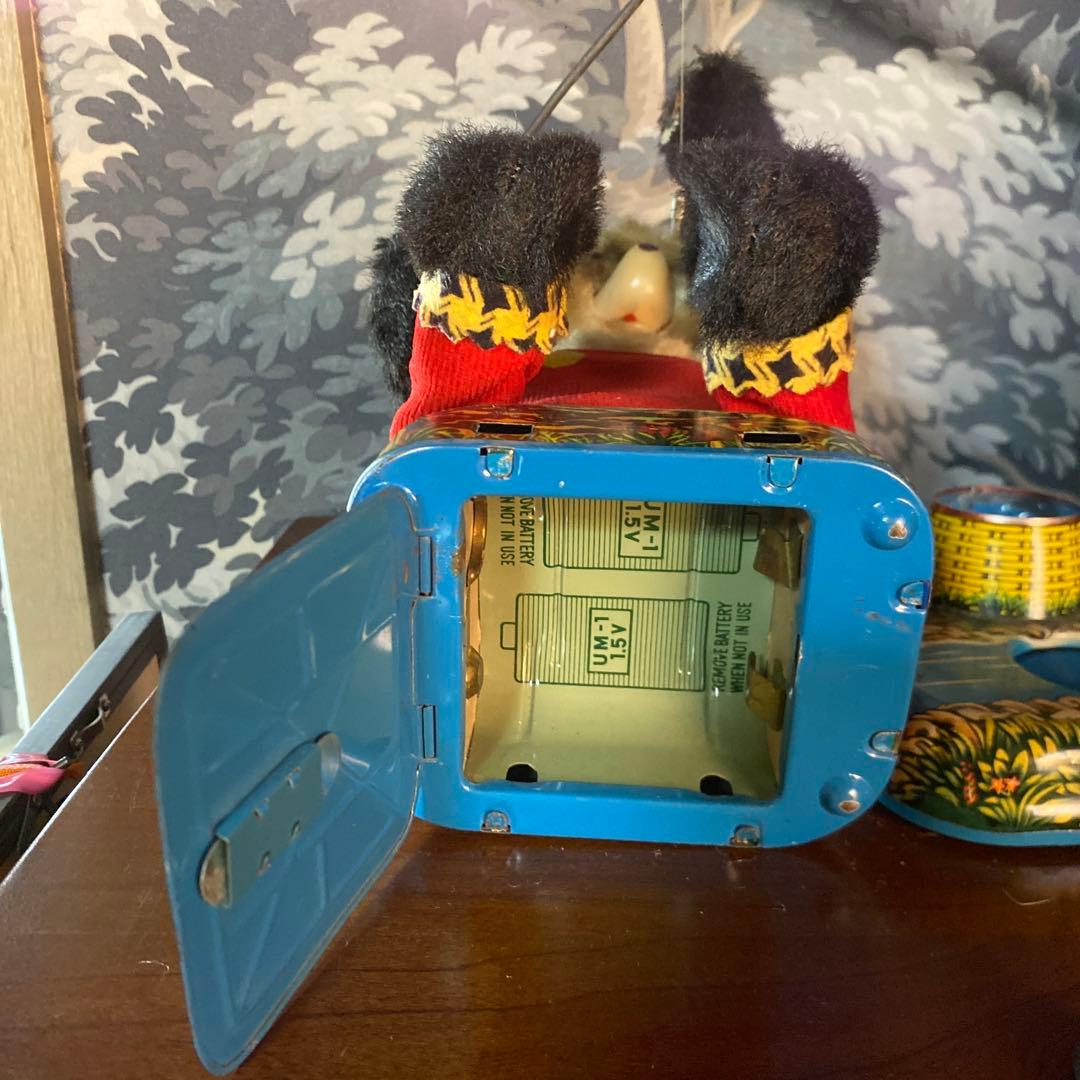 希少　アルプス商事　当時物　釣りをするパンダ　ブリキオモチャ