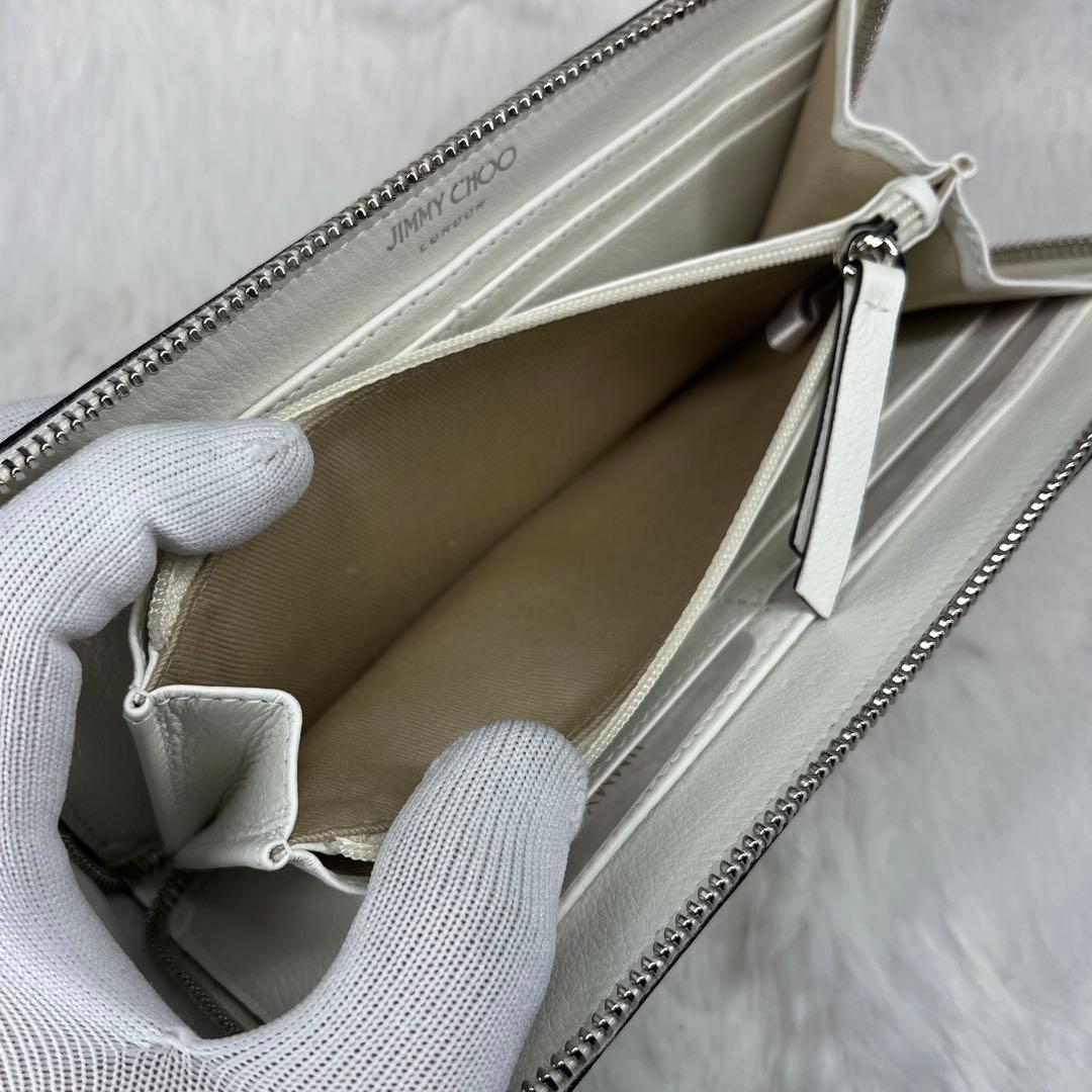 【新品未使用】Jimmy Choo ホワイトレザー長財布