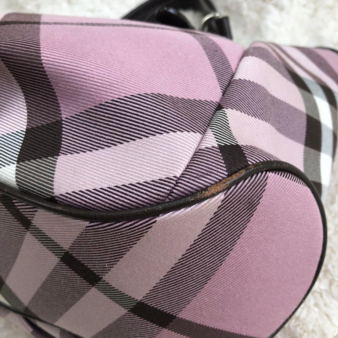 BURBERRY ピンクノバチェック ハンドバッグ