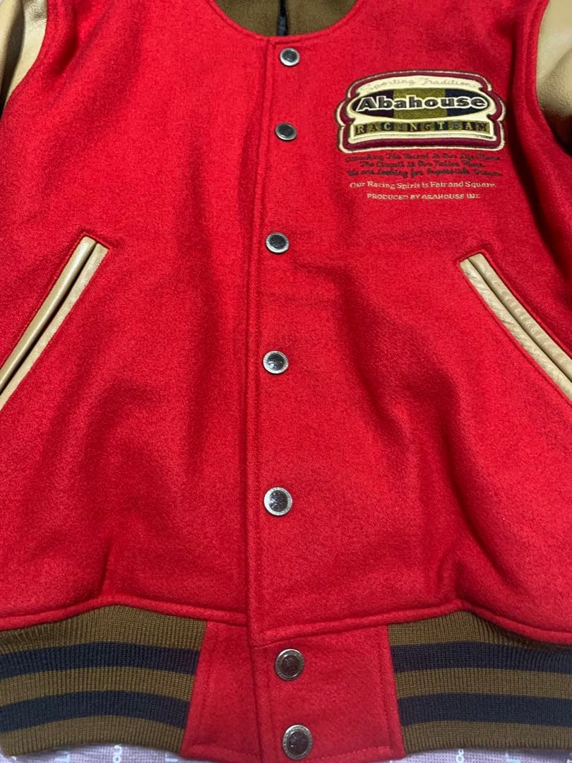 超美品　Abahouse レザースリーブ 90's スタジャン　袖丈牛革