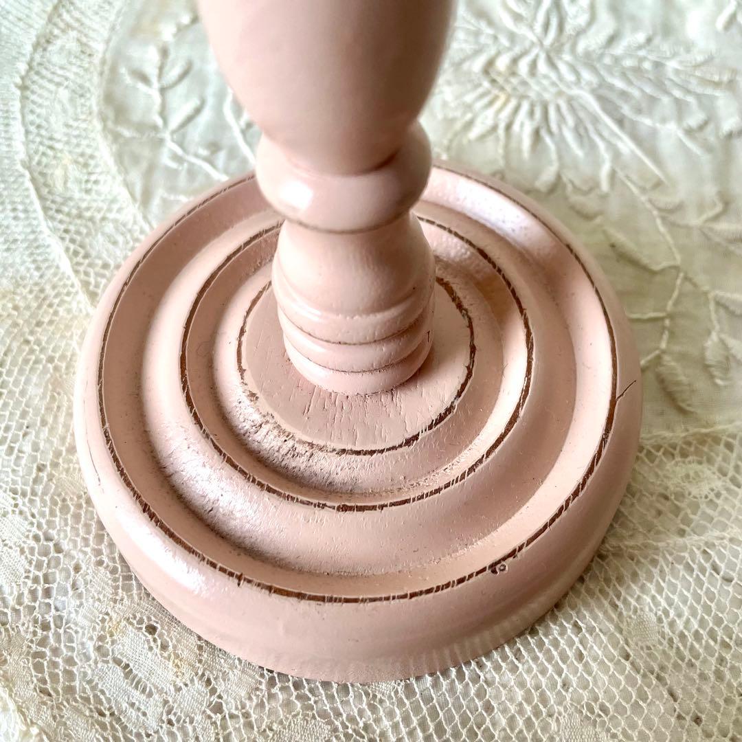 ストロベリーミルクピンクのハットスタンド　フランスアンティーク　ベビー　ドール