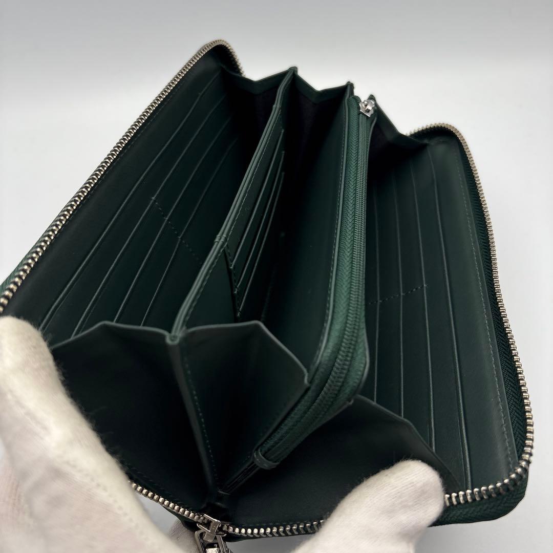 深緑　パイソン財布　蛇革　パイソン　長財布　グリーン　緑　上質タイプ