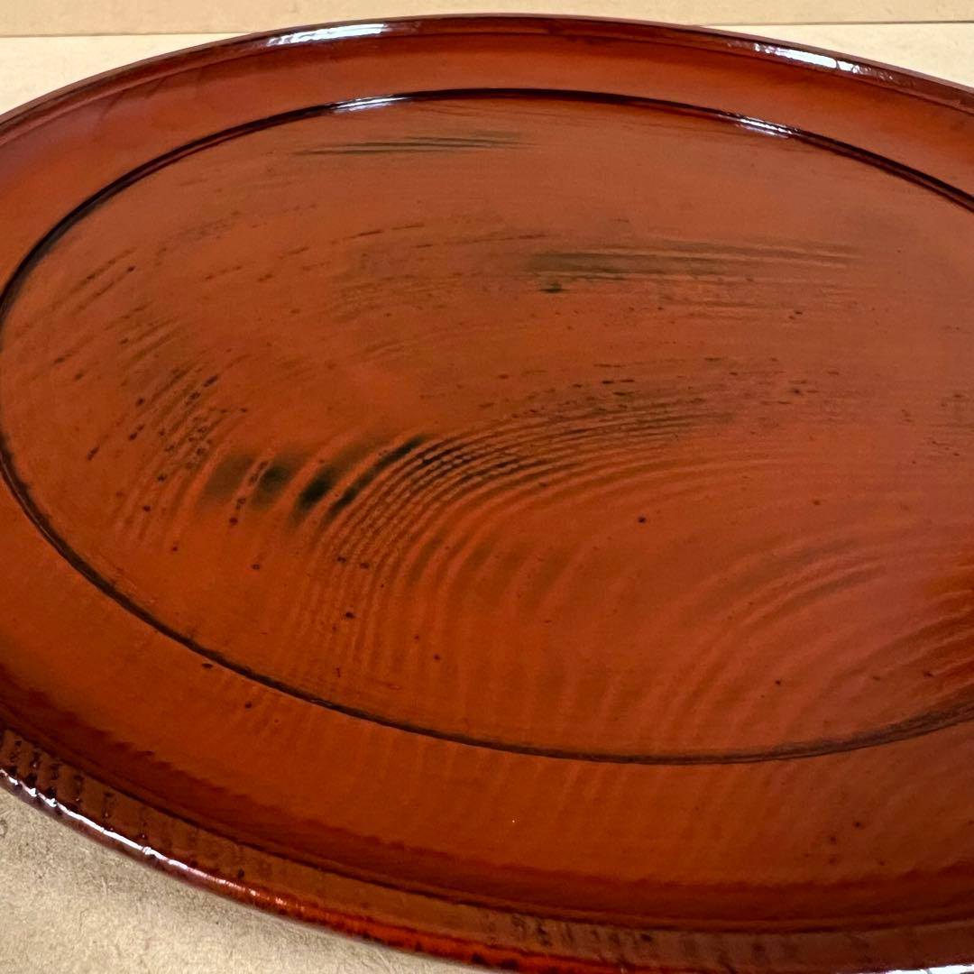 未使用 輪島塗 市中屋 木製漆器 丸盆 2客 茶道具 煎茶道具