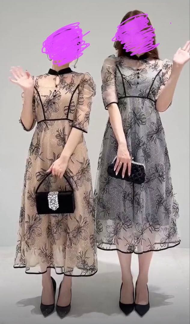 今田美桜　花柄パーティードレス 二次会 同窓会 オケージョン　leja