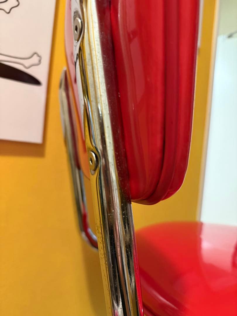 Coca-Cola バースタイル ハイチェア回転式 赤