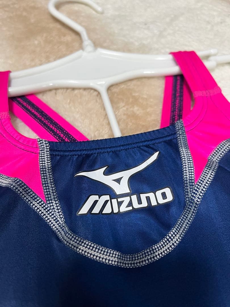 Mizuno スポーツ用水着 ネイビー/ピンク　アクセルスーツ　Ｏサイズ