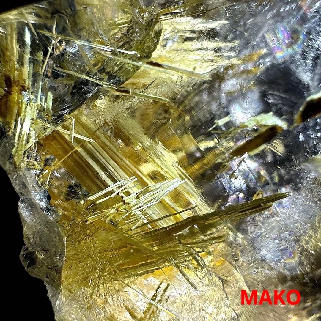 M1601☆ルチルクォーツ原石409g☆太陽放射タイチンルチル☆天然石　原石