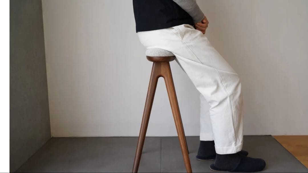 幾何学模様　オーバル型　スツール　木製　HOLM230 amba stool