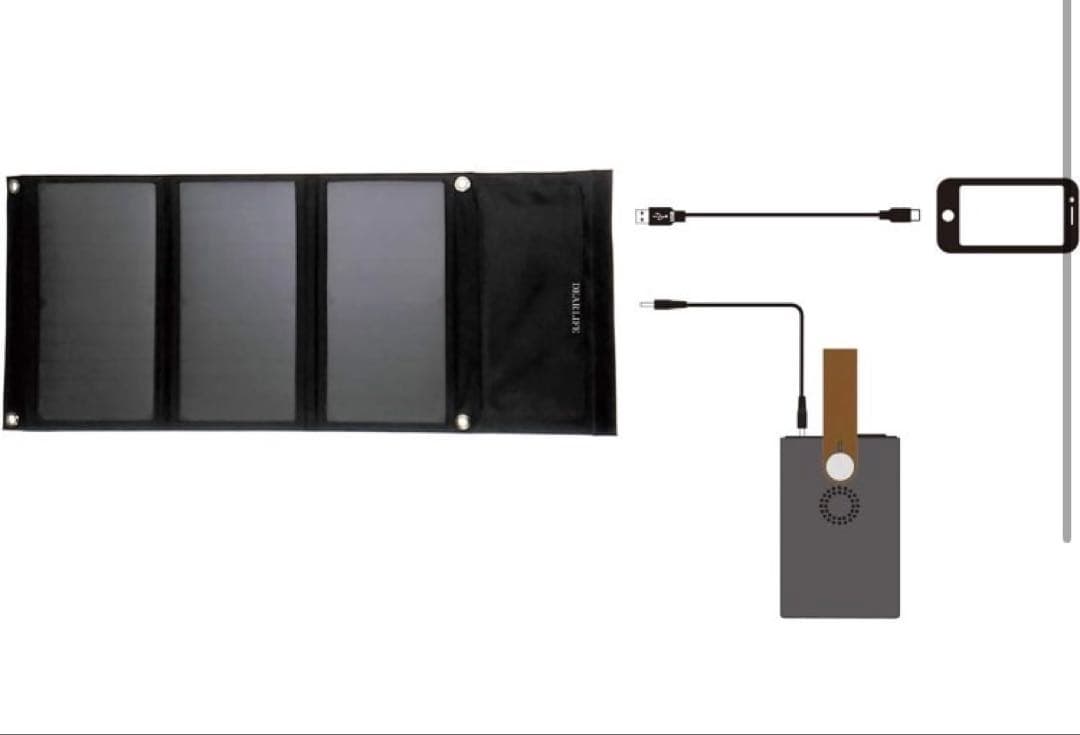 ［S8-51］新品 DEAR LIFE ポータブル蓄電池＋専用 ソーラーパネル