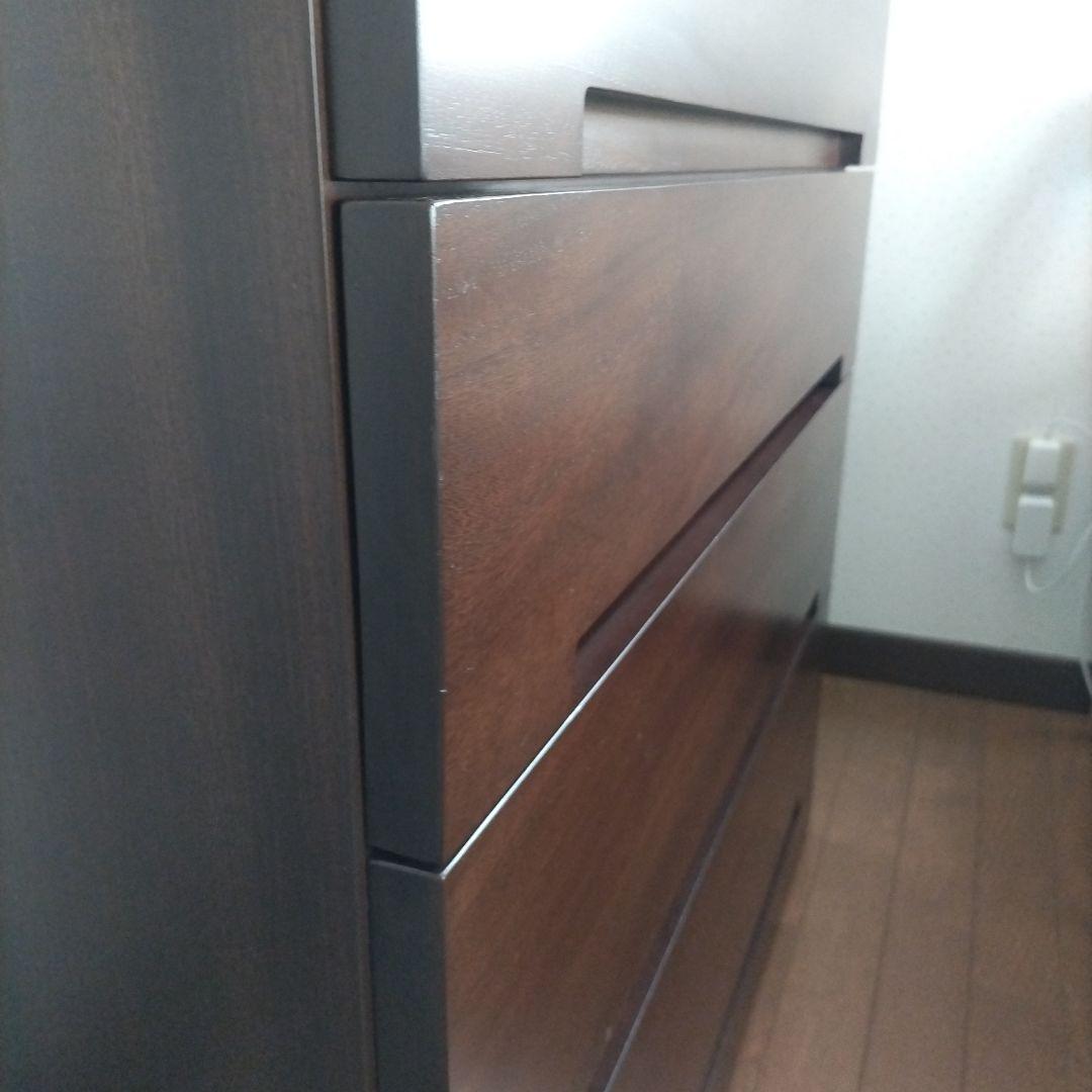 民芸家具　国産　ダークブラウン楠箪笥　6段