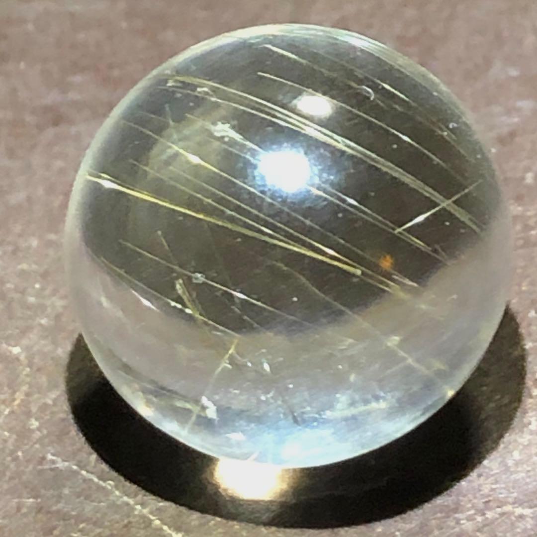 ☆別格高級品質！帝王秘宝②！極美！シルバー ルチル 丸玉　スフィア