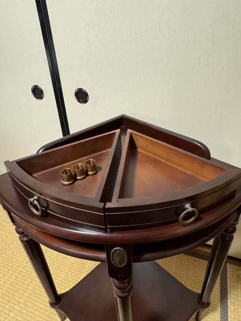 アンティーク　コンソールテーブル　コーナー三角