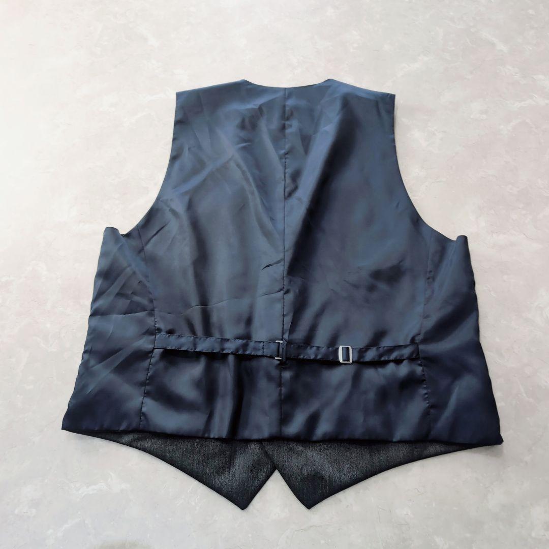 【未使用級】AOYAMA　3ピース　黒　L　超ゆったり体型　BE6 ドット柄