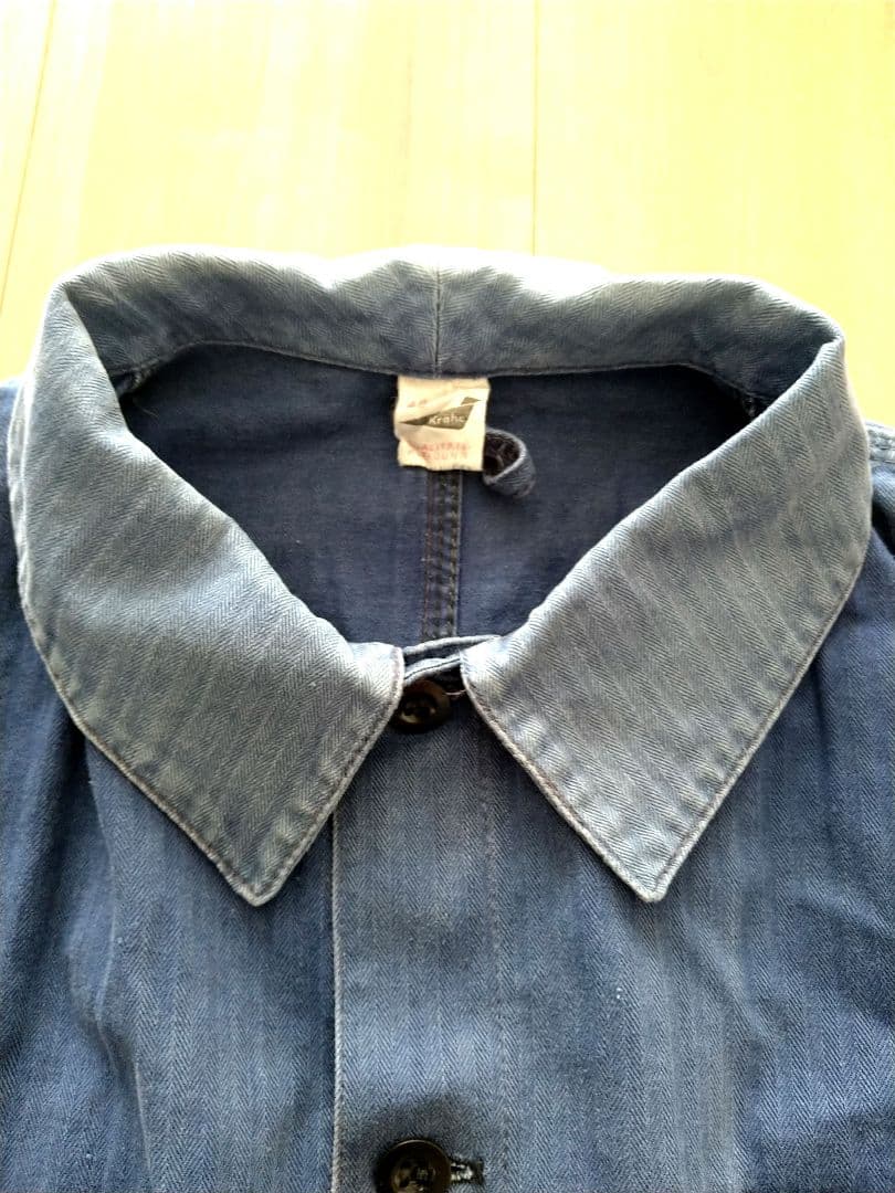 フレンチワークジャケット ヘリンボーン カバーオール ビンテージ ヴィンテージ