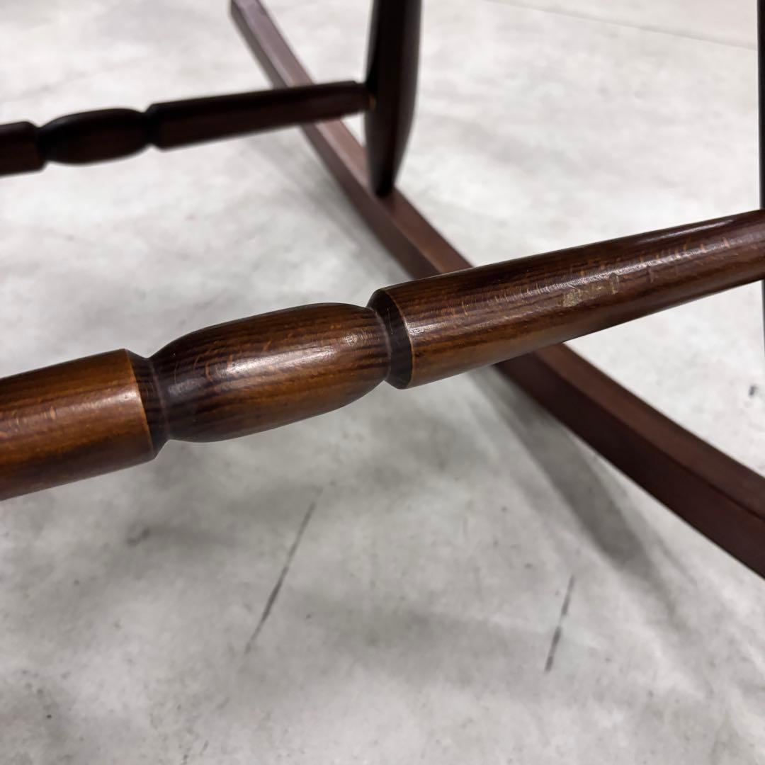 （なおさん専用）松田家具 ロッキングチェア 木製 アーム付き 花柄座面