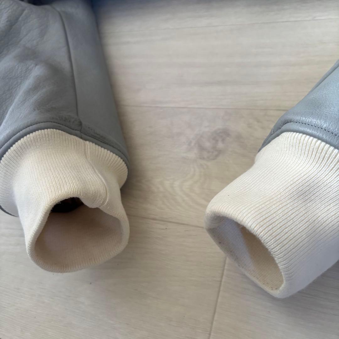 フェノメノン 袖レザー 総柄スタジャン ジャケット ビッグサイズ