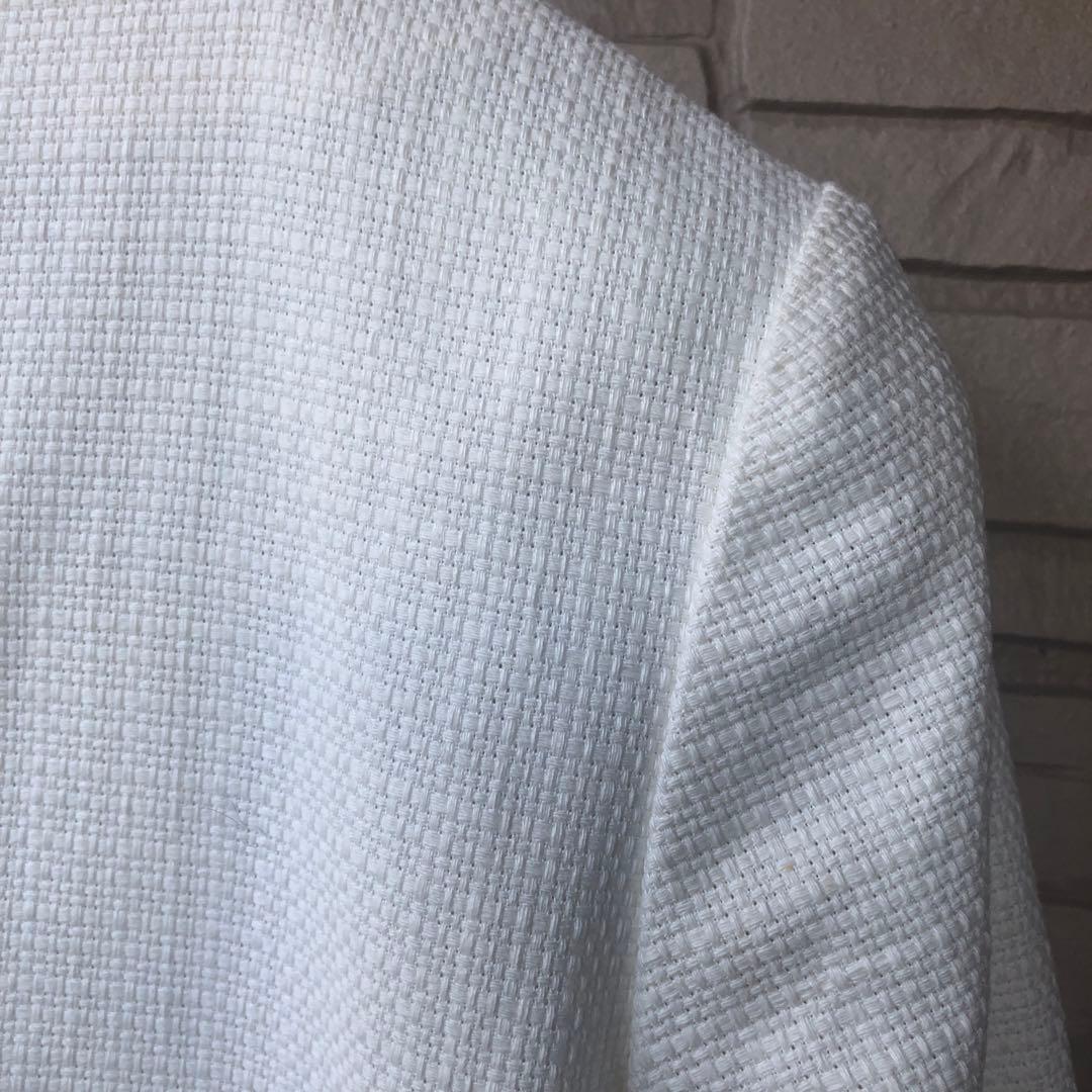 【新品 未使用品】ADORE ☆ 豪華ビジュー刺繍入りひざ丈ワンピース ホワイト