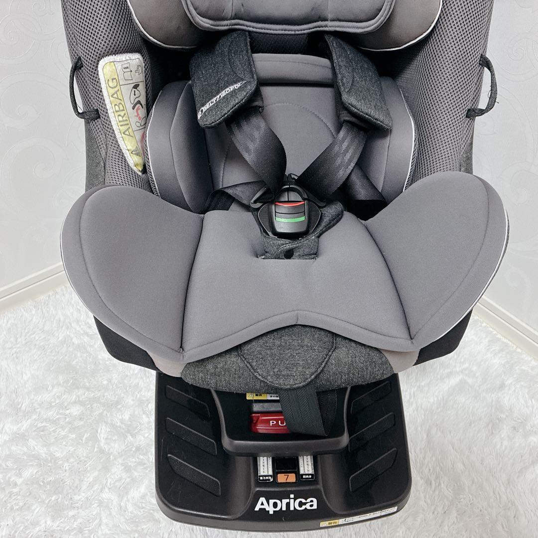 【美品】Aprica クルリラプレミアムAB プレミアムグレー ISOFIX