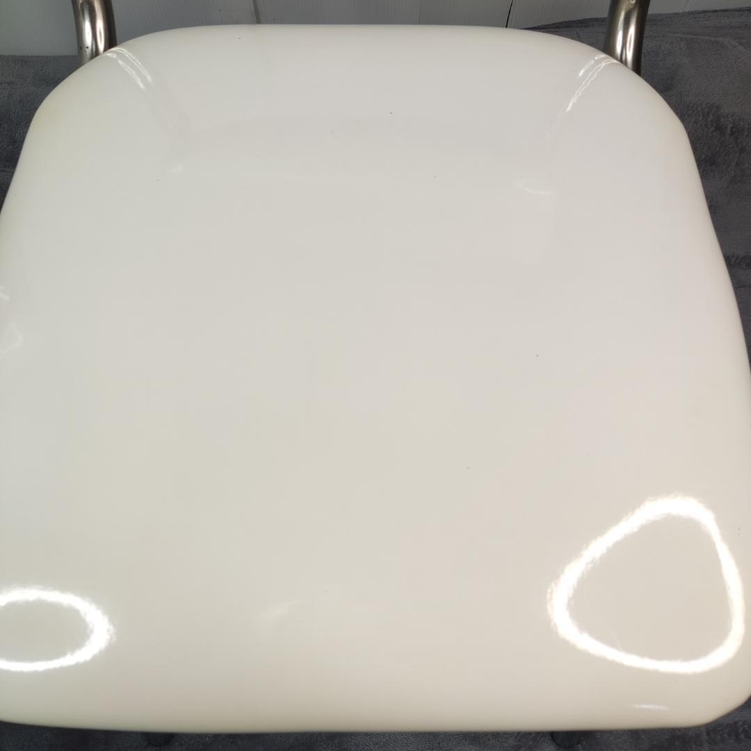 【2脚セット】ダイナーチェア　ホワイト　エナメル　レトロ　カントリー