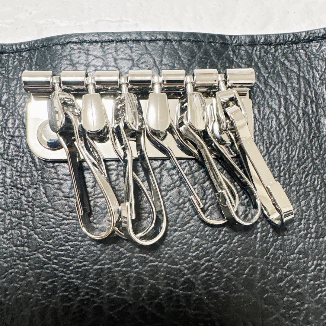 未使用品級✨メゾンマルジェラ 4ステッチ キーケース ブラック レザー