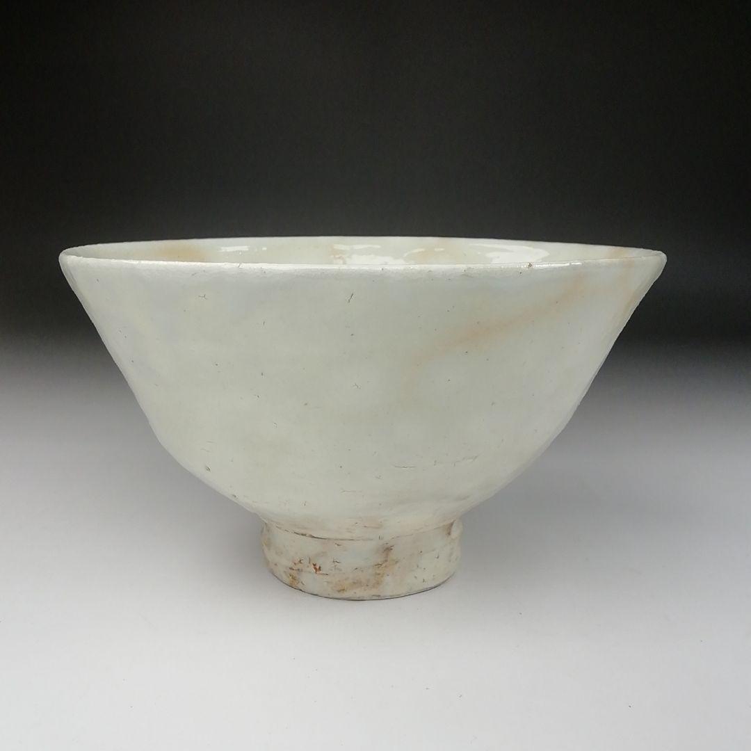 Ｔ１０１　茶碗　『粉引火変り　茶碗』『其中窯　河村又次郎』　共箱　抹茶碗　茶道具